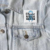 Badge Carré 5 Cm Mois de sensibilisation aux maladies thyroïdiennes (En situation)