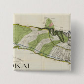 Badge Carré 5 Cm Molokai, Hawaï (Devant)