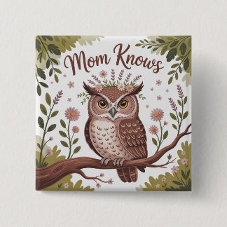 Badge Carré 5 Cm Mom Knows