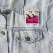 Badge Carré 5 Cm mon ami, mon collage (En situation)