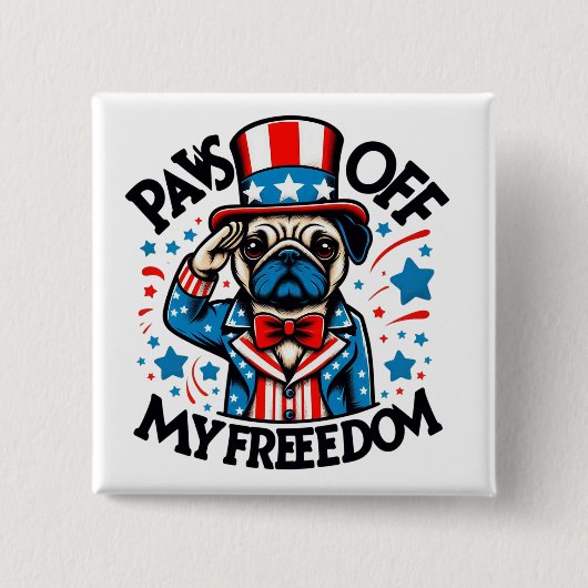 Badge Carré 5 Cm mon chien (Devant)