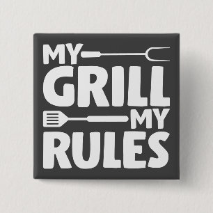 Badge Carré 5 Cm Mon Grill Mes règles