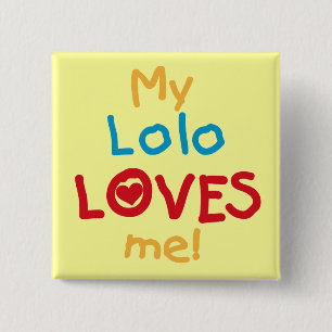 Badge Carré 5 Cm Mon Lolo m'aime T-shirts et cadeaux