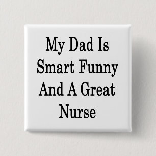 Badge Carré 5 Cm Mon Père Est Intelligent Et Amusant Et Une Grande