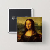 Badge Carré 5 Cm Mona Lisa (Devant & derrière)