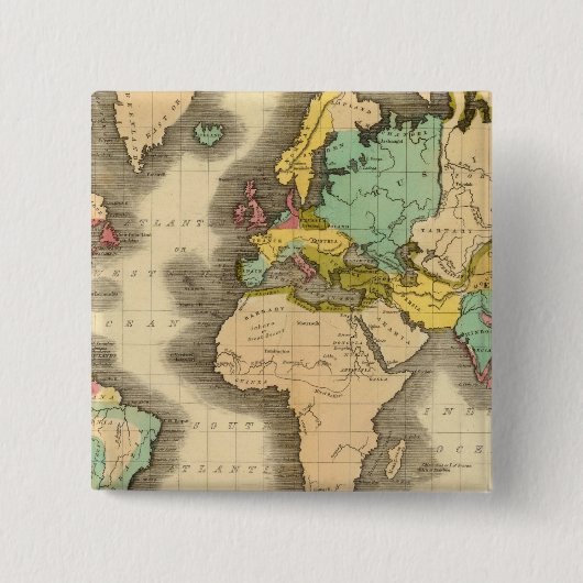 Badge Carré 5 Cm Monde 6 (Devant)