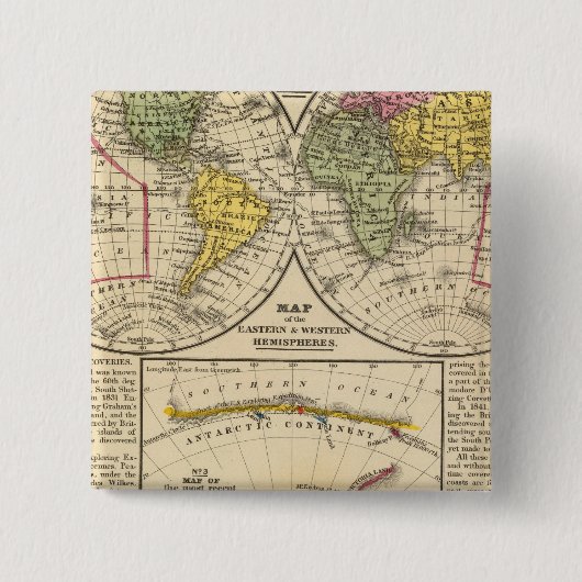 Badge Carré 5 Cm Monde 7 (Devant)