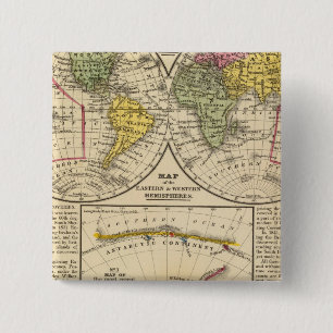 Badge Carré 5 Cm Monde 7