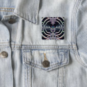 Badge Carré 5 Cm Monde Violet (En situation)