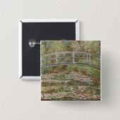 Badge Carré 5 Cm Monet French Japanese Bridge Art (Devant & derrière)