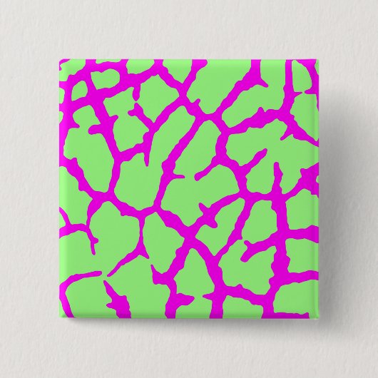 Badge Carré 5 Cm Monnaie d'impression Giraffe Fuchsia (Devant)