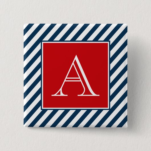 Badge Carré 5 Cm Monogram design (Devant)