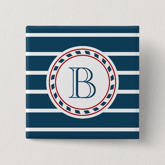 Badge Carré 5 Cm Monogram design (Devant)