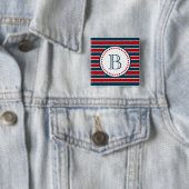 Badge Carré 5 Cm Monogram design (En situation)