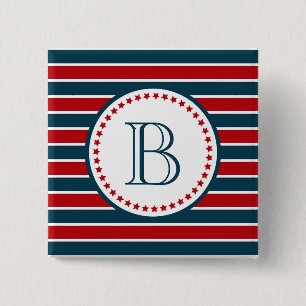 Badge Carré 5 Cm Monogram design