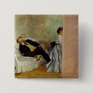 Badge Carré 5 Cm Monsieur et Madame Edouard Manet d'Edgar Degas  