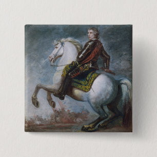 Badge Carré 5 Cm Monsieur Jeffrey Amherst (1717-97) c.1768 (huile