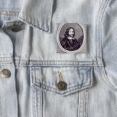 Badge Carré 5 Cm Monsieur Thomas Browne, gravé par Frederick (En situation)