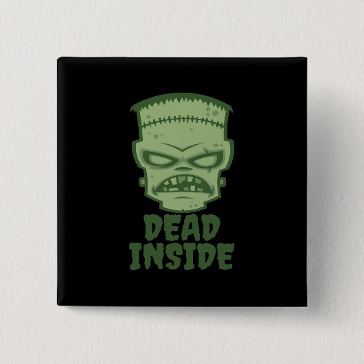 Badge Carré 5 Cm Monstre de Dead Inside (Devant)