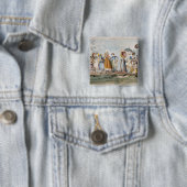 Badge Carré 5 Cm Monstruosités de 1818 (En situation)
