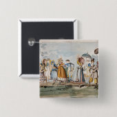 Badge Carré 5 Cm Monstruosités de 1818 (Devant & derrière)