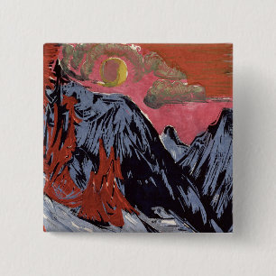 Badge Carré 5 Cm Montagnes en Winter, 1919