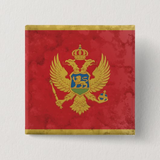 Badge Carré 5 Cm Monténégro (Devant)