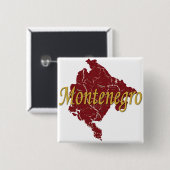 Badge Carré 5 Cm Monténégro (Devant & derrière)