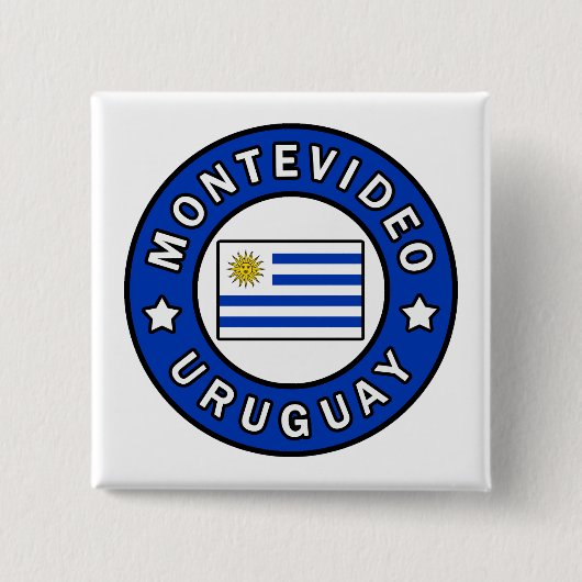 Badge Carré 5 Cm Montevideo Uruguay (Devant)