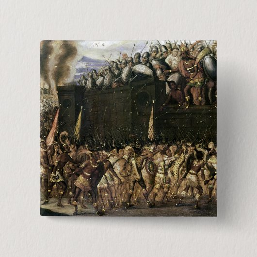 Badge Carré 5 Cm Montezuma (Devant)