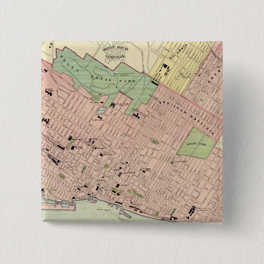 Badge Carré 5 Cm Montréal (Devant)