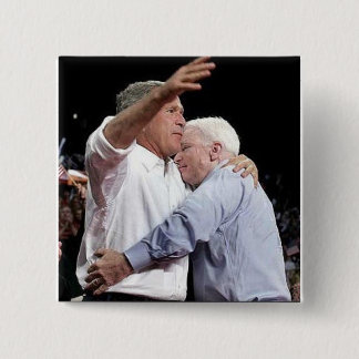 Badge Carré 5 Cm Montrez à McCain un certain amour -- Bouton