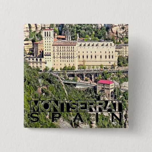 Badge Carré 5 Cm Montserrat (Devant)