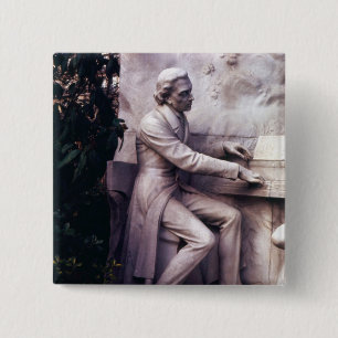 Badge Carré 5 Cm Monument à Frederic Chopin