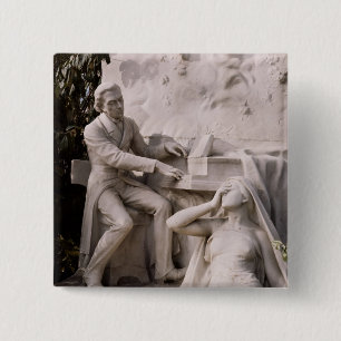 Badge Carré 5 Cm Monument à Frederic Chopin