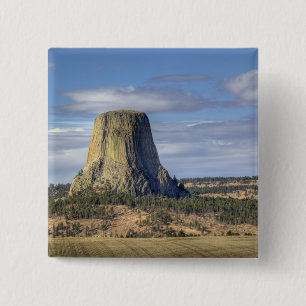 Badge Carré 5 Cm Monument national de Devils Tower