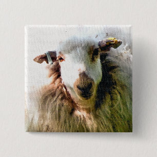 BADGE CARRÉ 5 CM MOQUETTE