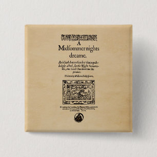 Badge Carré 5 Cm Morceau avant à l'nuits d'été Quarto rêveur