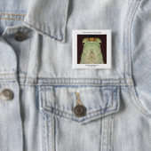 Badge Carré 5 Cm Morceau de promo de caméléon (En situation)