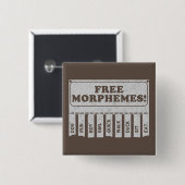 Badge Carré 5 Cm Morphèmes libres (Devant & derrière)