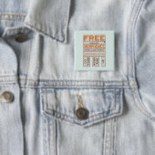 Badge Carré 5 Cm Morphèmes libres humoristique structurée littérati (En situation)