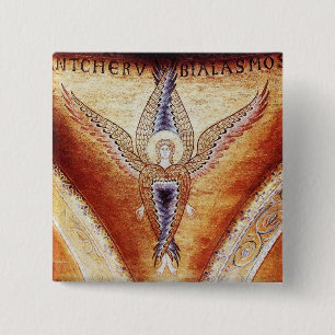 BADGE CARRÉ 5 CM MOSAIC ANGEL