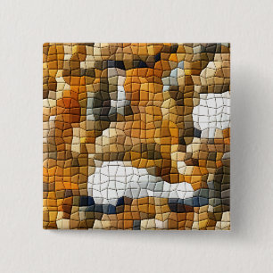 BADGE CARRÉ 5 CM MOSAÏQUE FOX