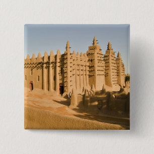 Badge Carré 5 Cm Mosquée de Djenne, un exemple classique de