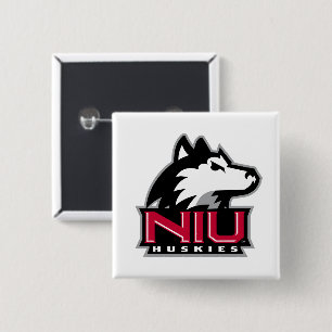 Badge Carré 5 Cm Mot-symbole NIU Huskies