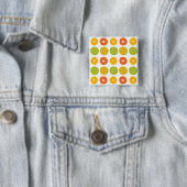 Badge Carré 5 Cm Motif alimentaire Oranges agrumes (En situation)