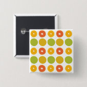 Badge Carré 5 Cm Motif alimentaire Oranges agrumes (Devant & derrière)