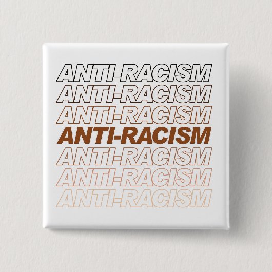 Badge Carré 5 Cm Motif anti-racisme (Devant)