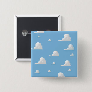 Badge Carré 5 Cm Motif de nuage de dessin animé mignon