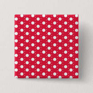 Badge Carré 5 Cm Motif de point rouge de polka